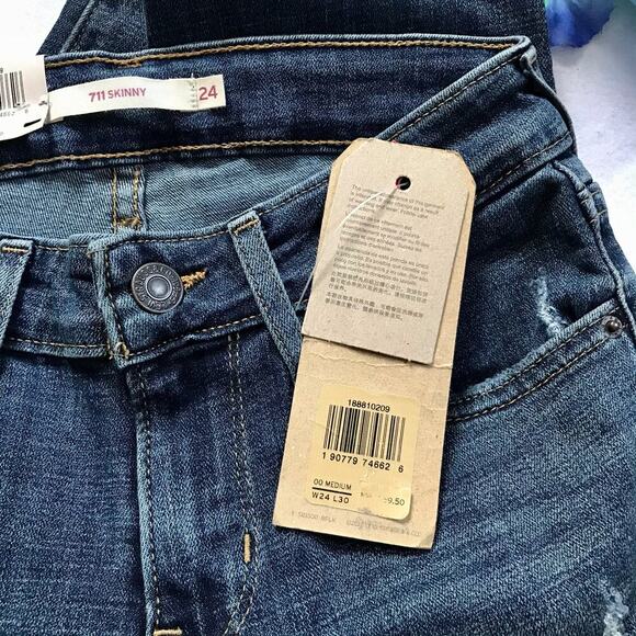 Levi's NWT 711 Skinny Jeans Women 00/24 - Picture 8 of 10